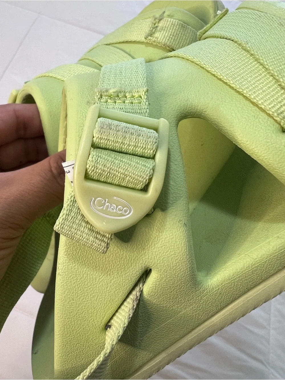 Chaco Kids Lime Green Adjustable Strap Sandal size 3